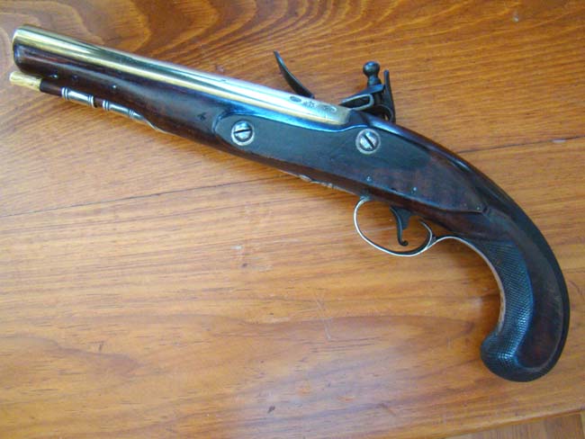 An 18th century English silver mounted flintlock officers' pistol by William Wilson, London 1783 — image 2